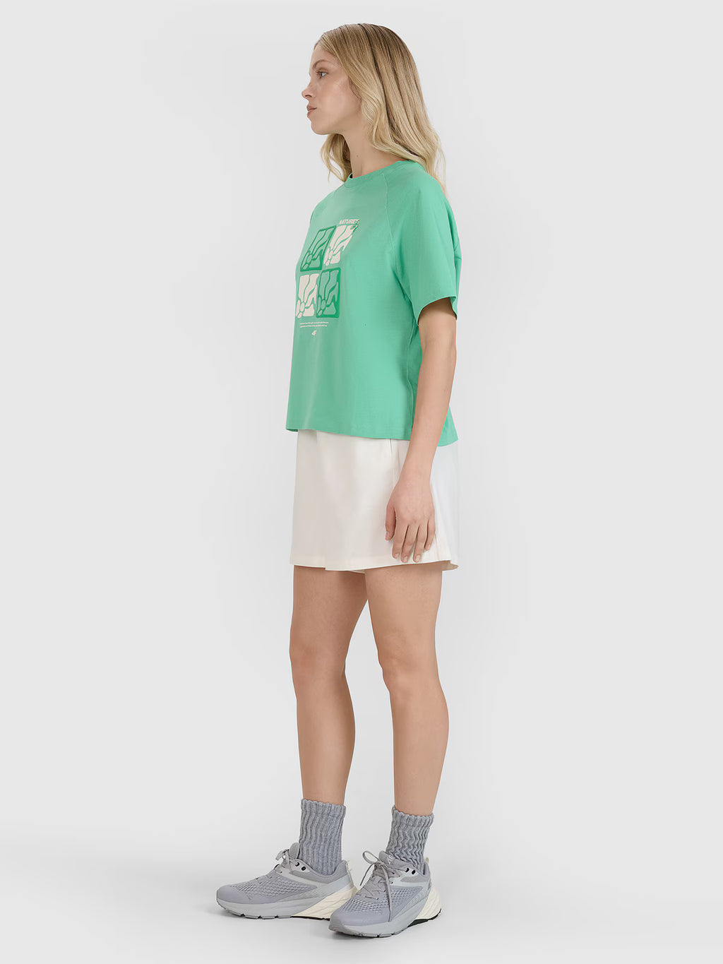 T-shirt oversize z nadrukiem damski