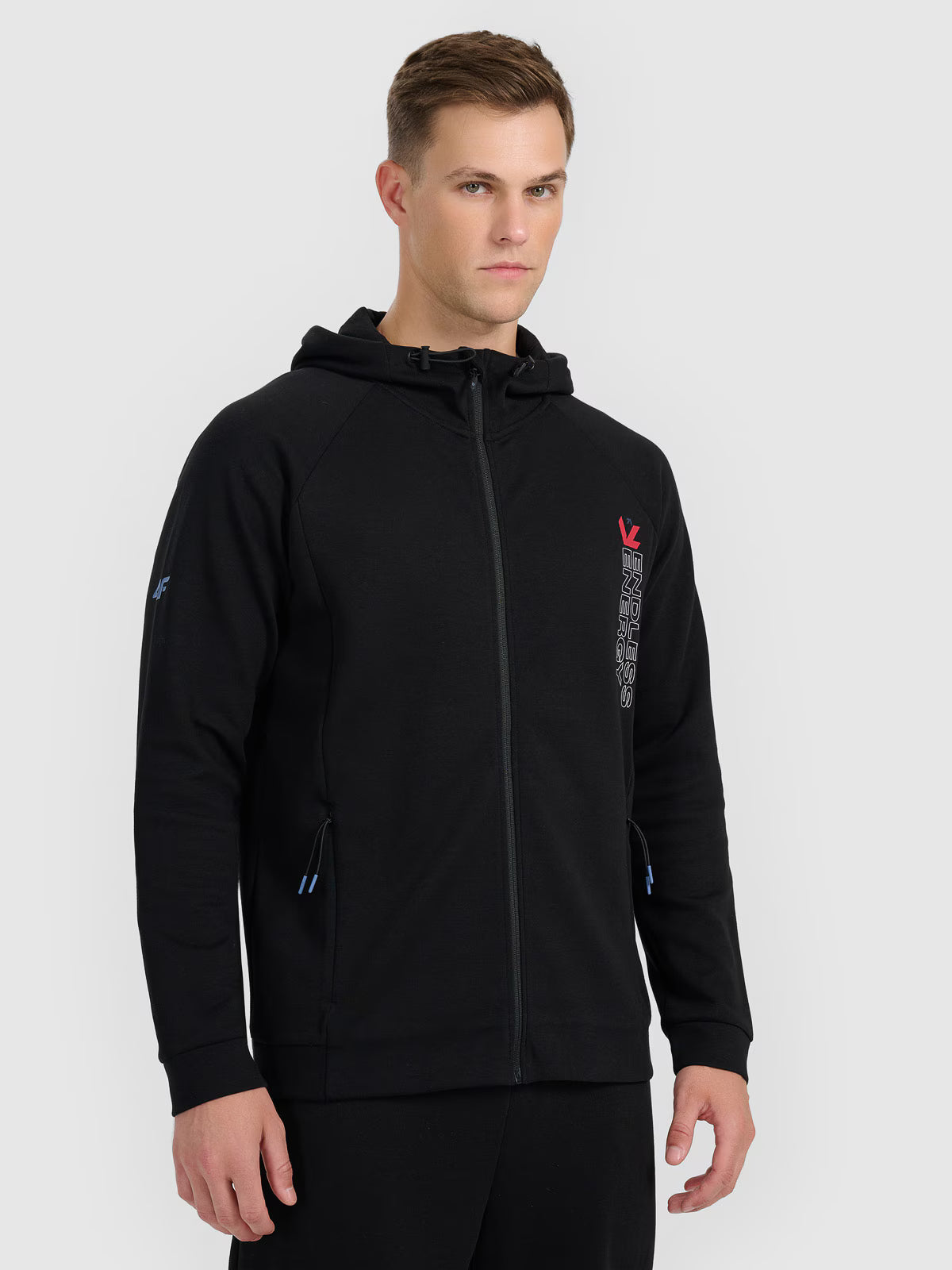 Bluza dresowa rozpinana z kapturem męska