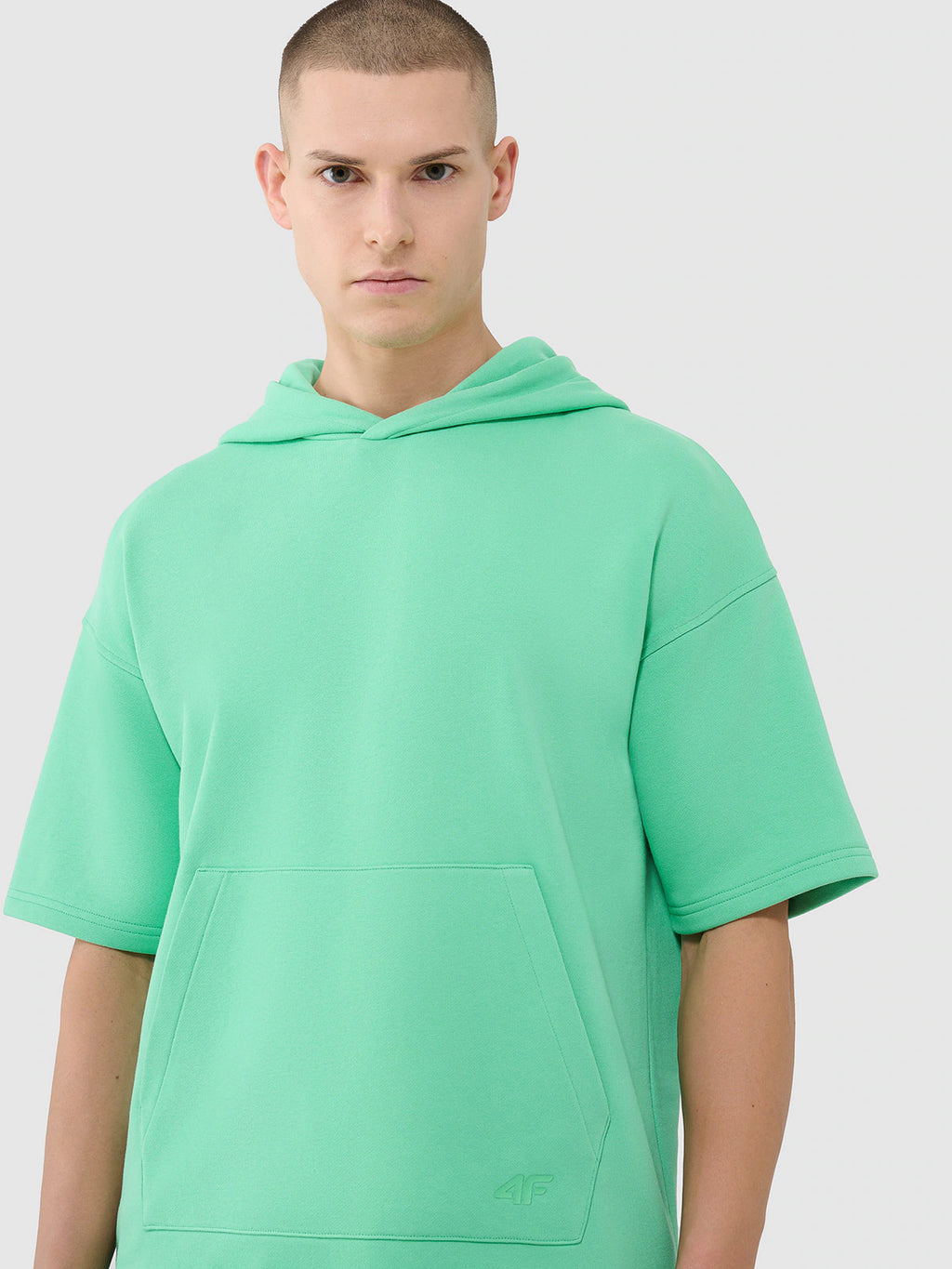 Bluza z krótkim rękawem z kapturem męska