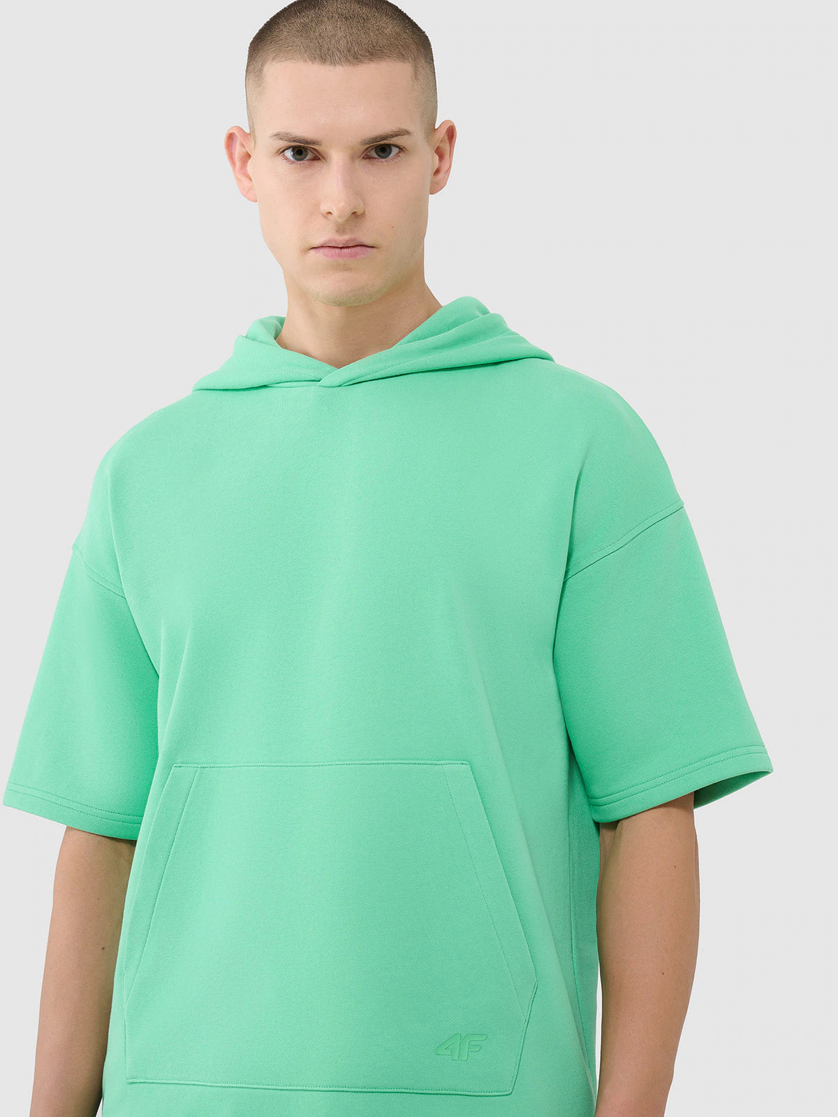 Bluza z krótkim rękawem z kapturem męska