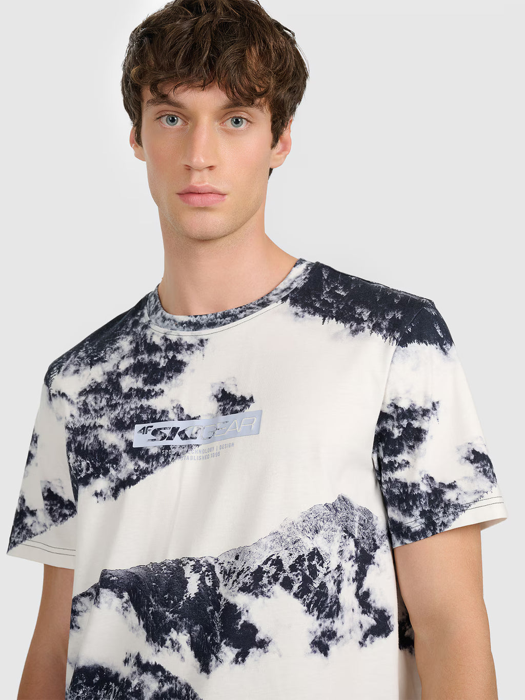 T-shirt regular z nadrukiem męski