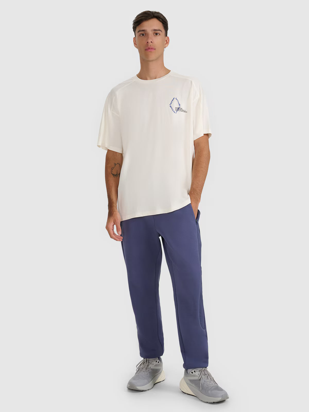 T-shirt oversize z nadrukiem męski