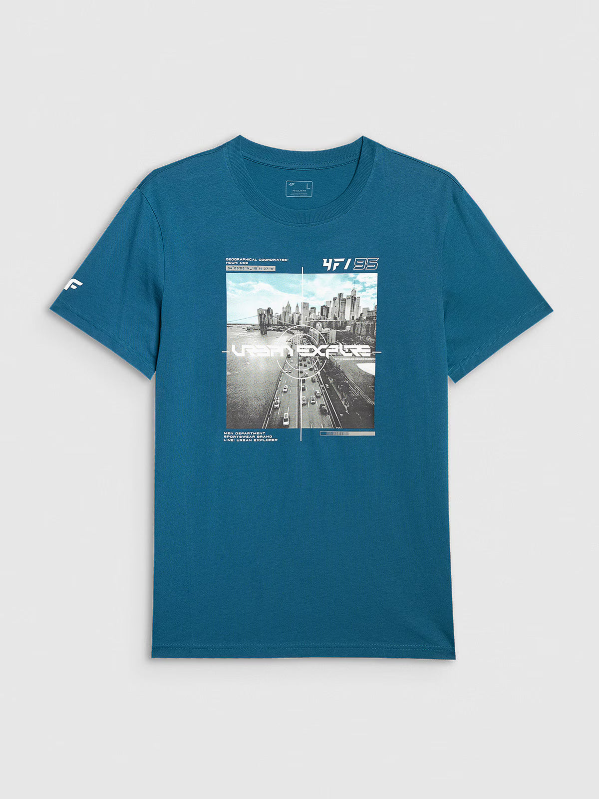 T-shirt regular z nadrukiem męski
