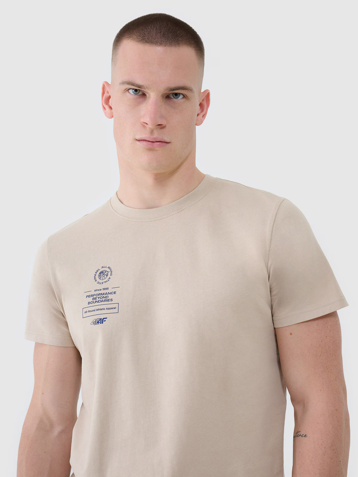 T-shirt regular z nadrukiem męski
