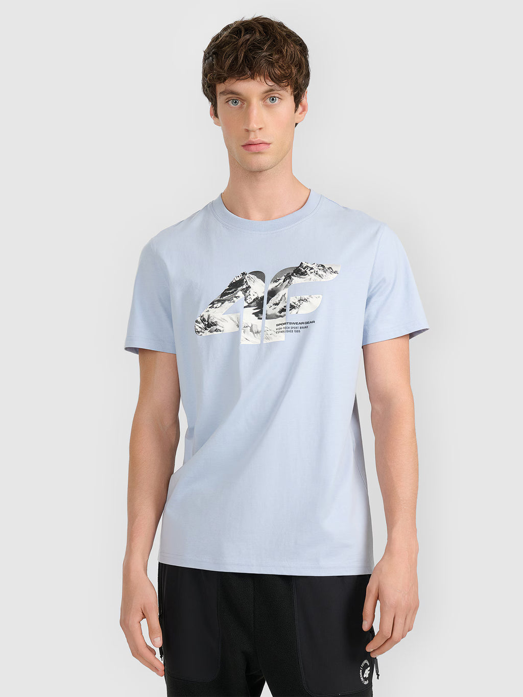 T-shirt regular z nadrukiem męski