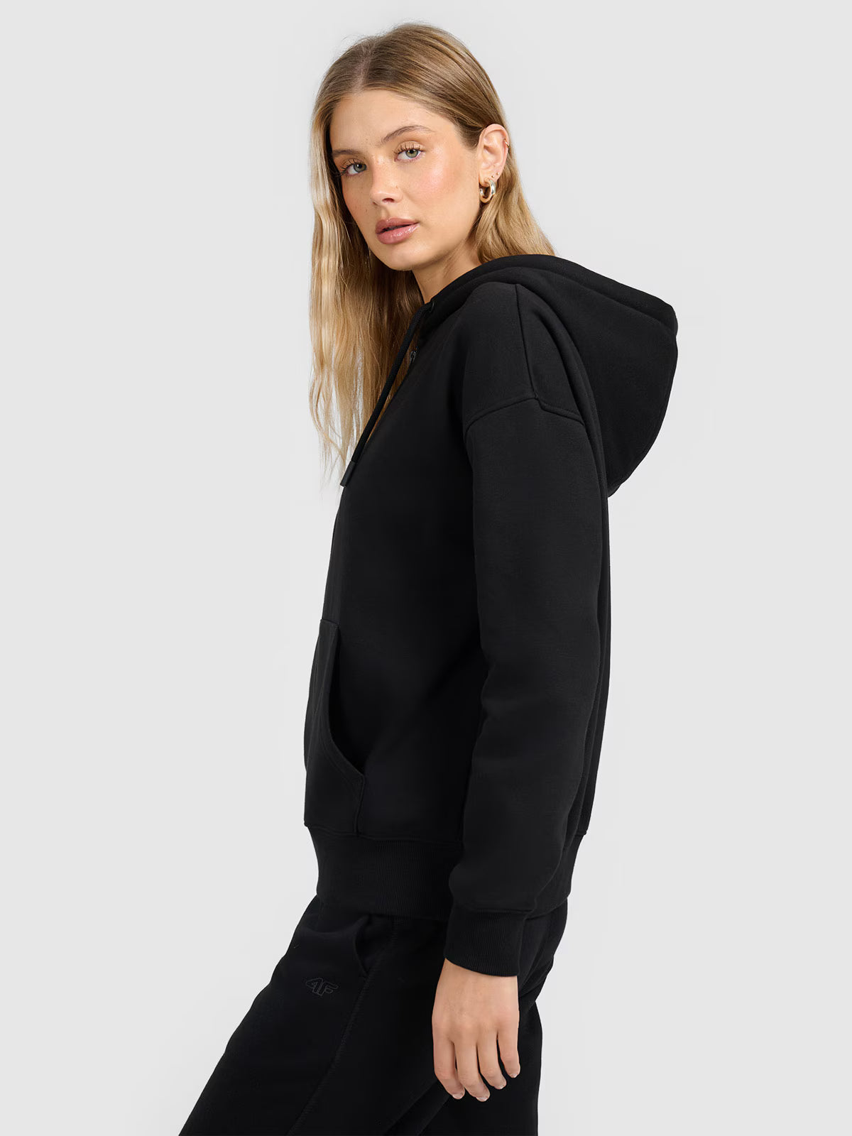 Bluza dresowa rozpinana z kapturem damska