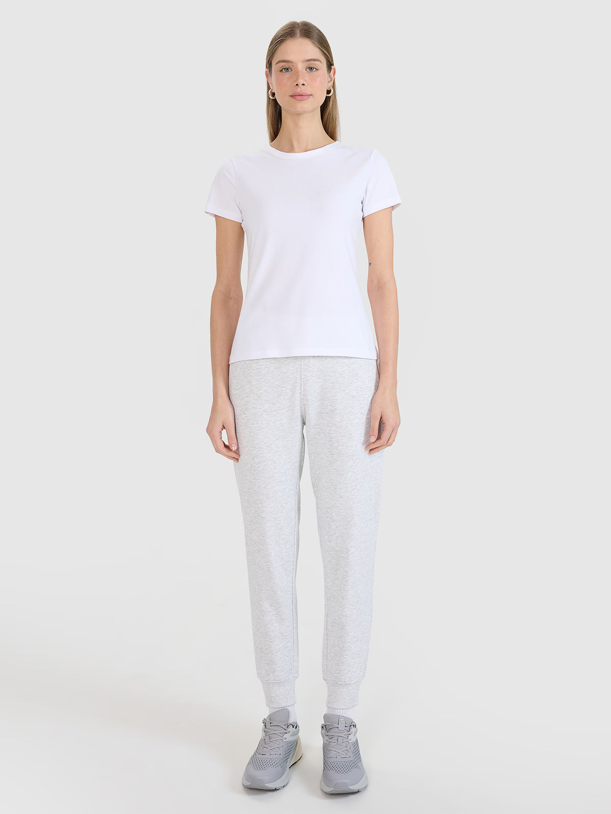 T-shirt slim z nadrukiem damski