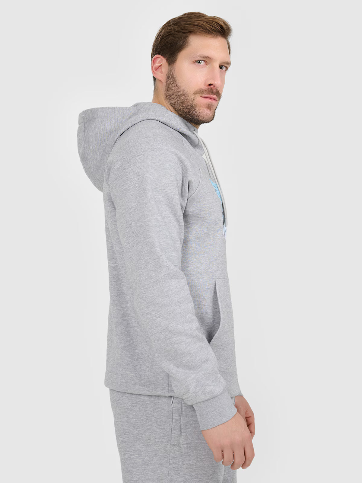 Bluza dresowa nierozpinana z kapturem męska