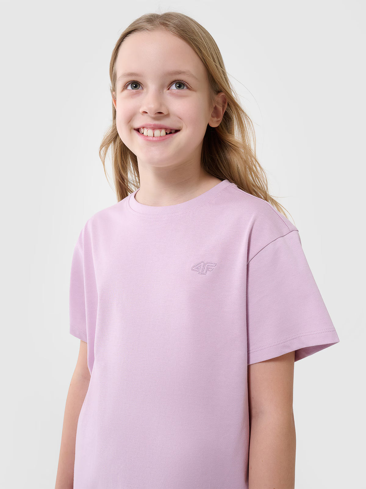 T-shirt oversize gładki dziewczęcy