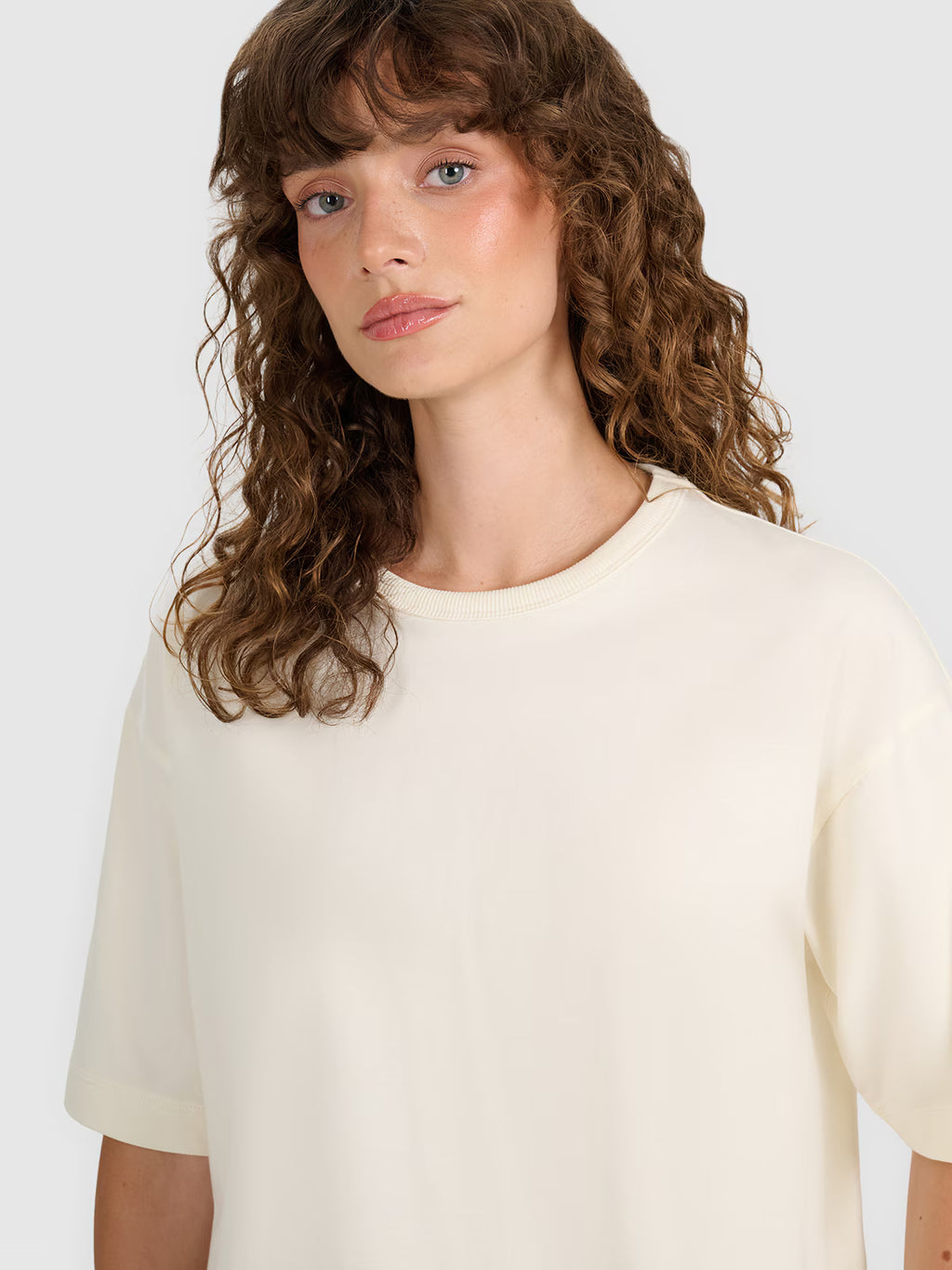 T-shirt oversize gładki damski
