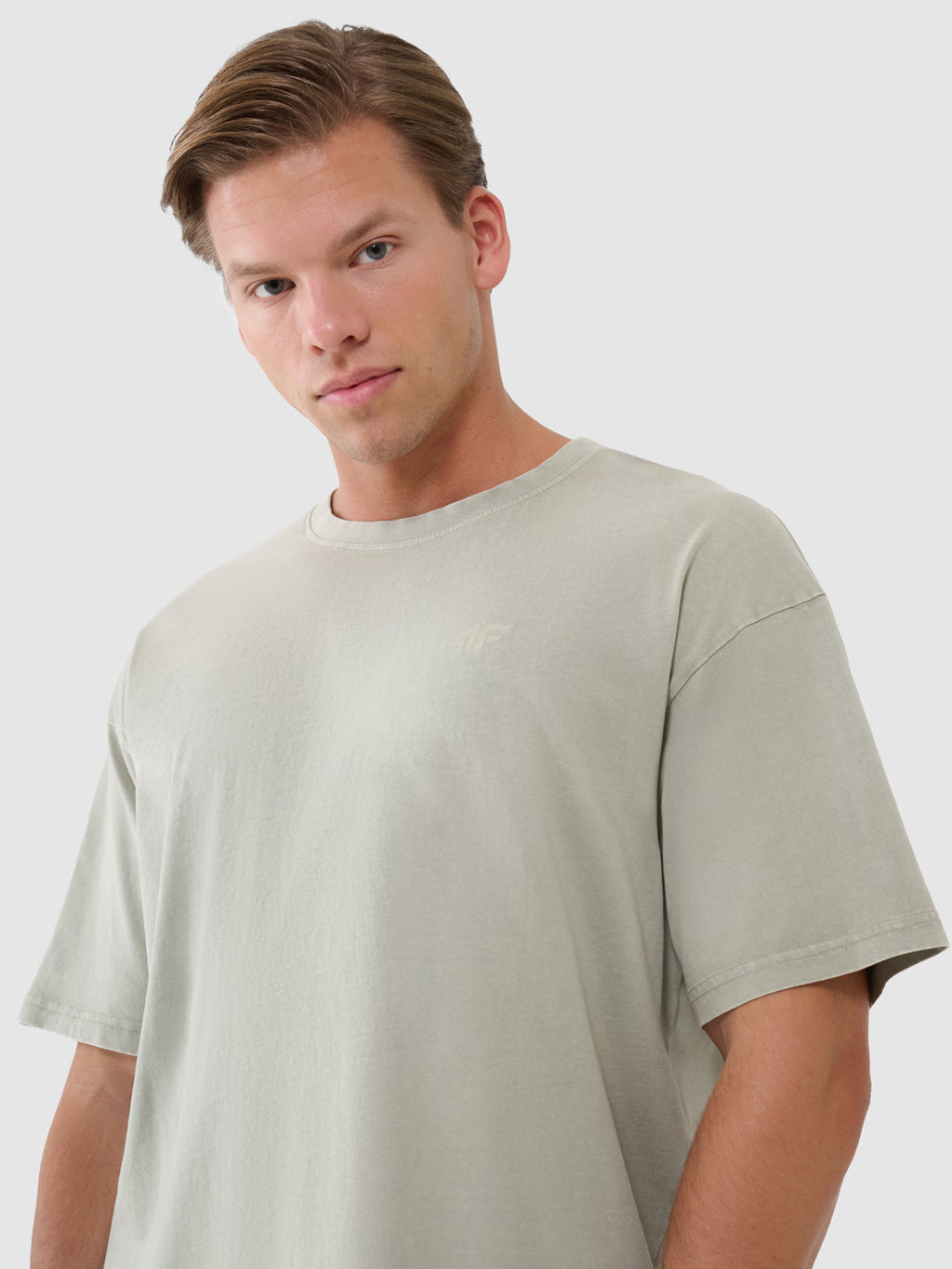 T-shirt oversize gładki męski