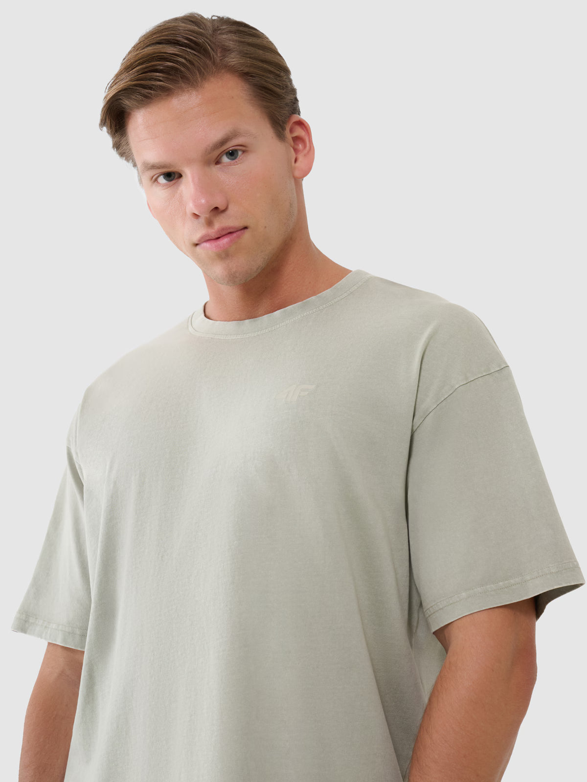 T-shirt oversize gładki męski
