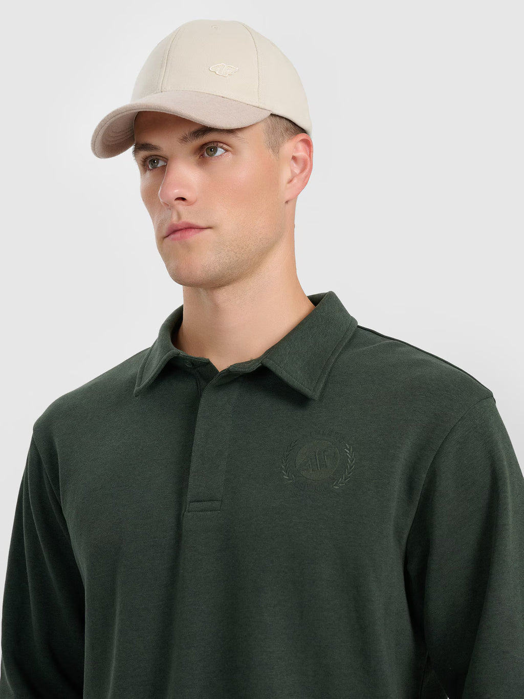 Bluza dresowa regular z kołnierzykiem męska