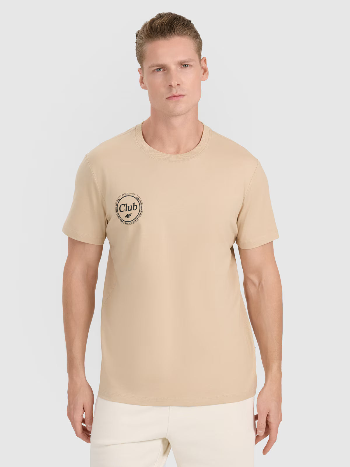 T-shirt regular z nadrukiem męski
