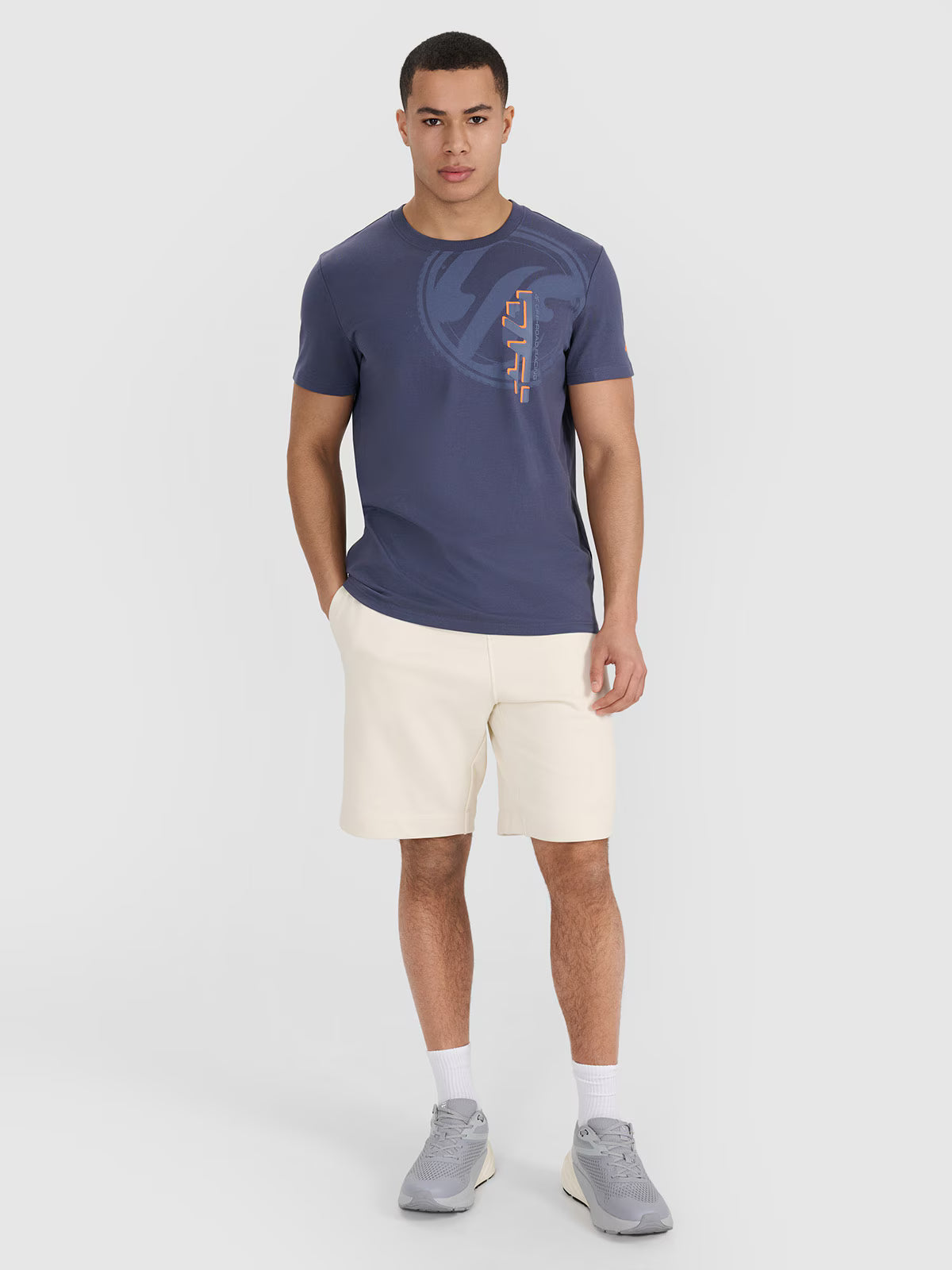 T-shirt regular z nadrukiem męski