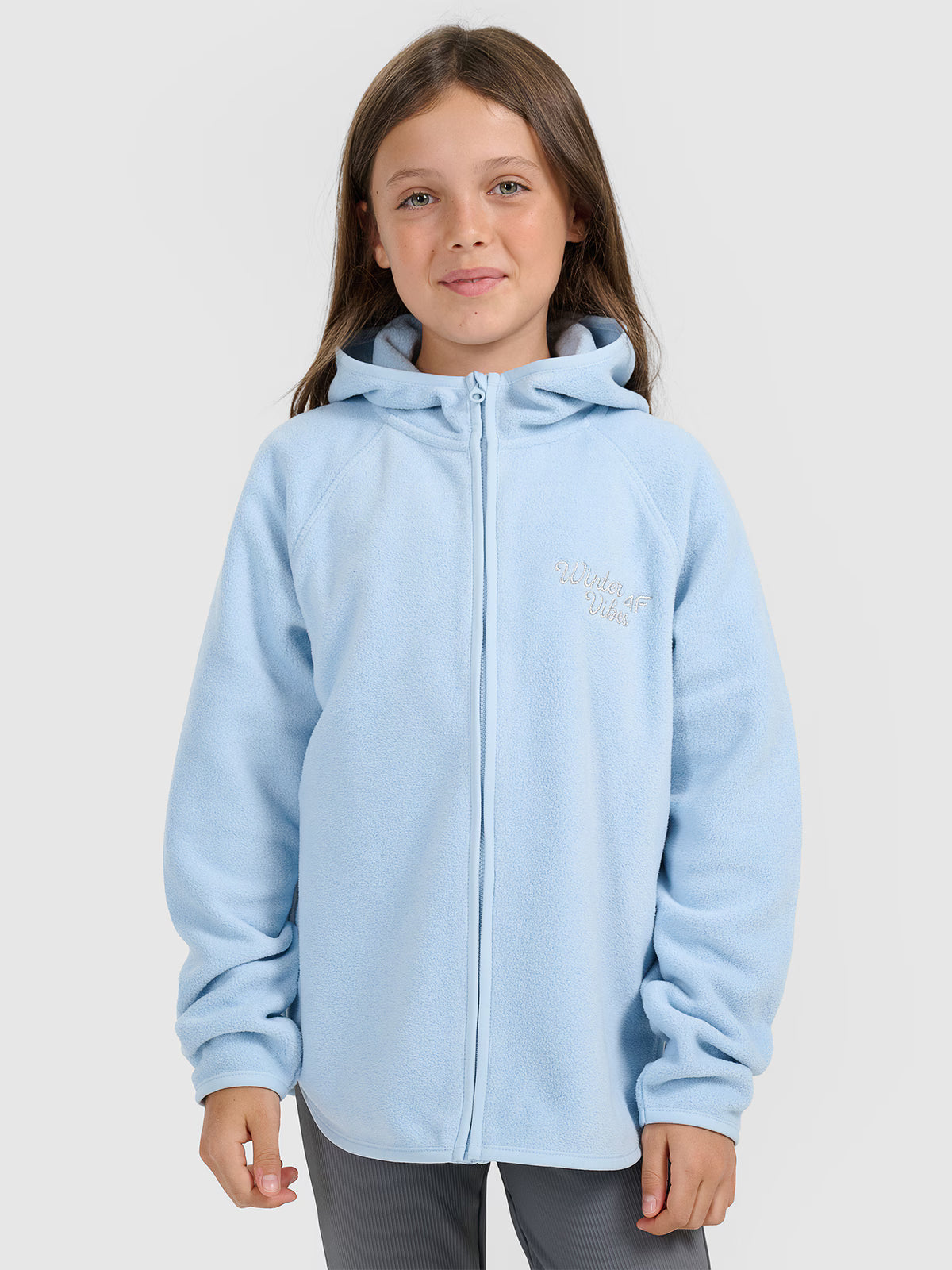 Polar loose z kapturem dziewczęcy
