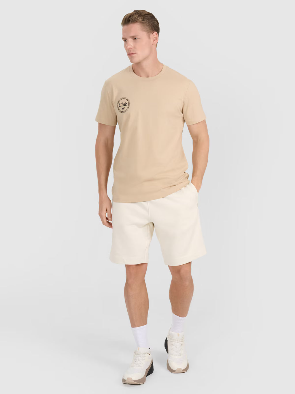 T-shirt regular z nadrukiem męski