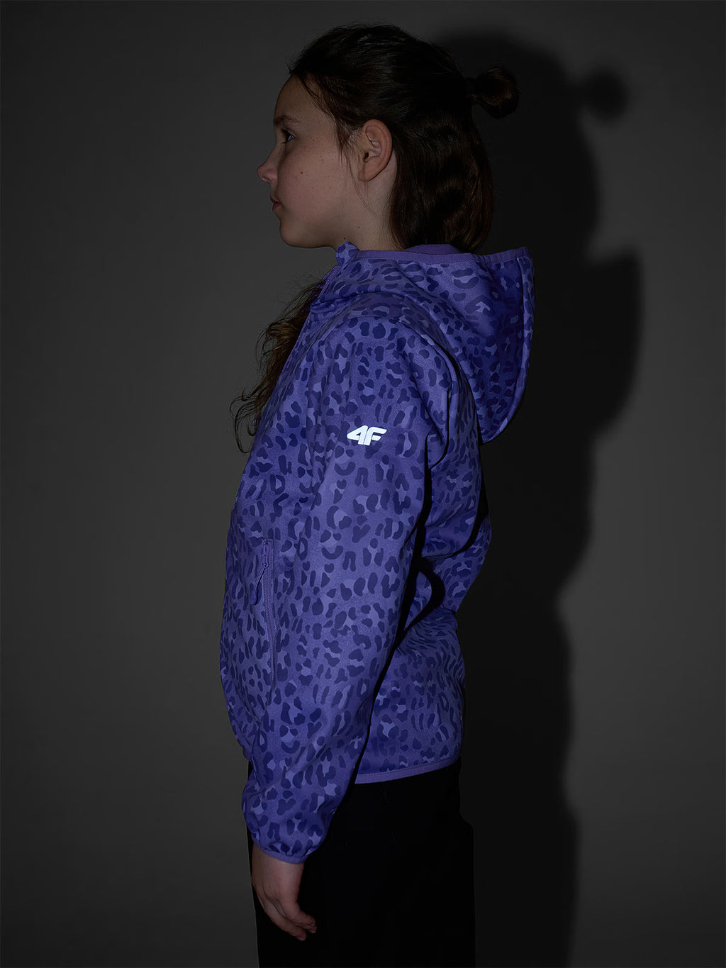 Kurtka softshell wiatroodporna membrana 5000 dziewczęca