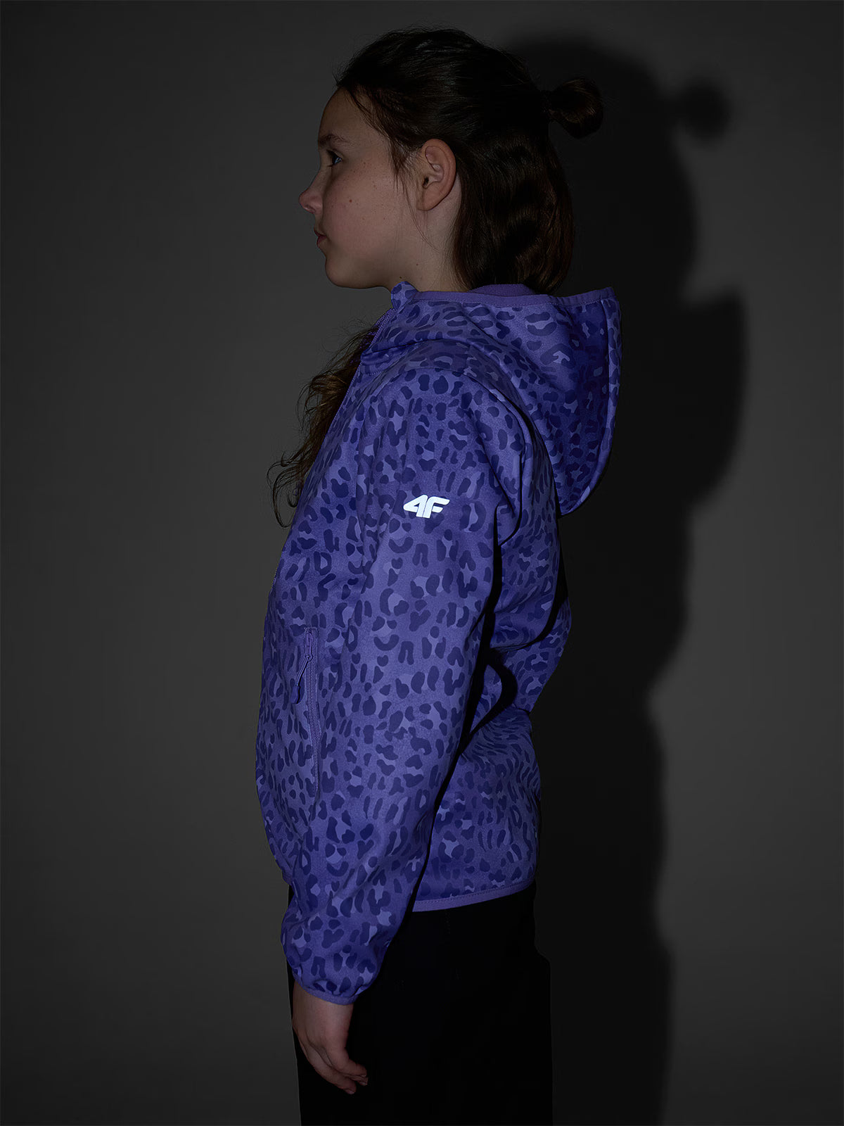 Kurtka softshell wiatroodporna membrana 5000 dziewczęca