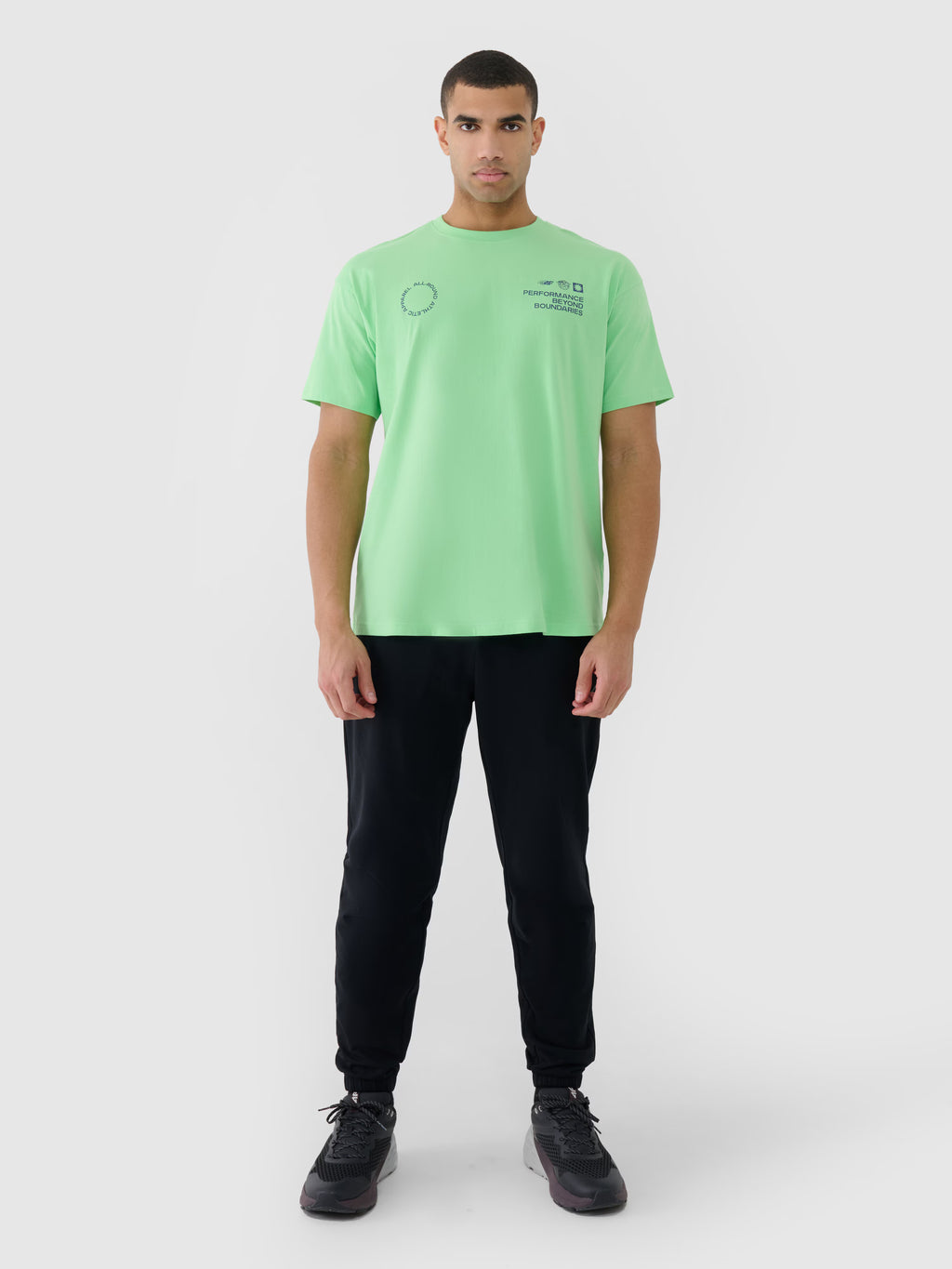 T-shirt oversize z nadrukiem męski
