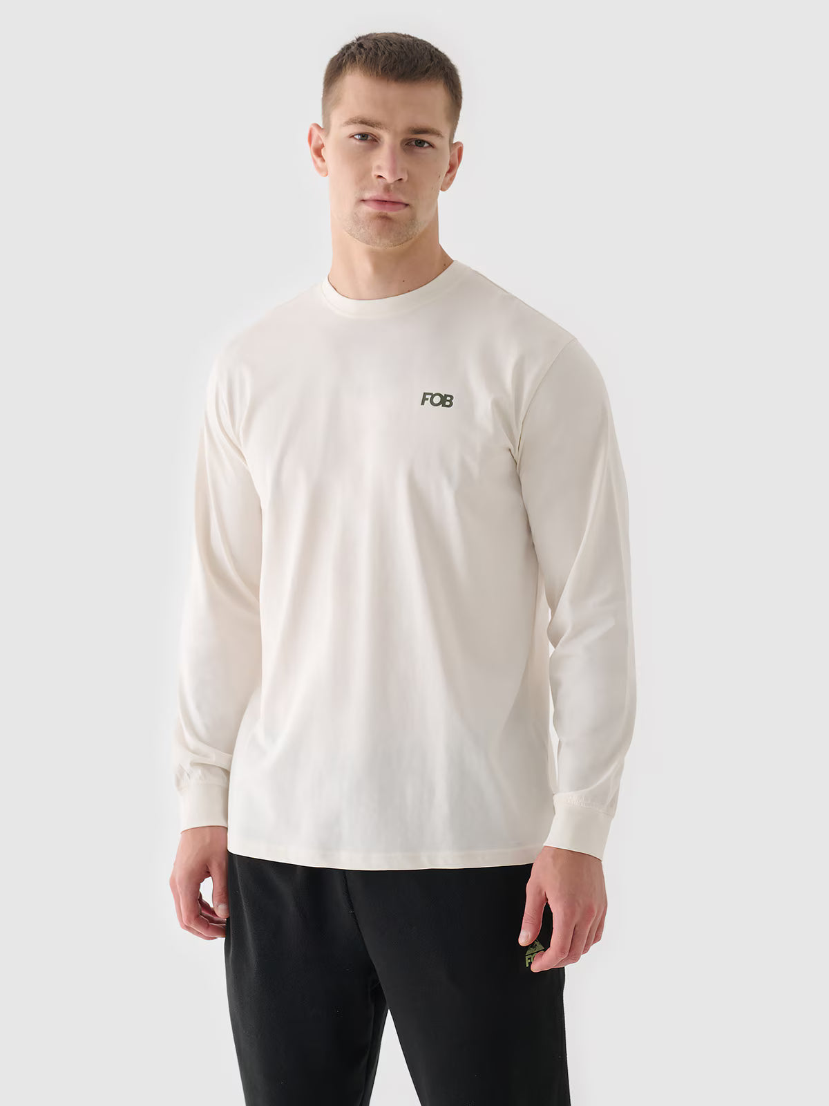Longsleeve oversize z nadrukiem męski