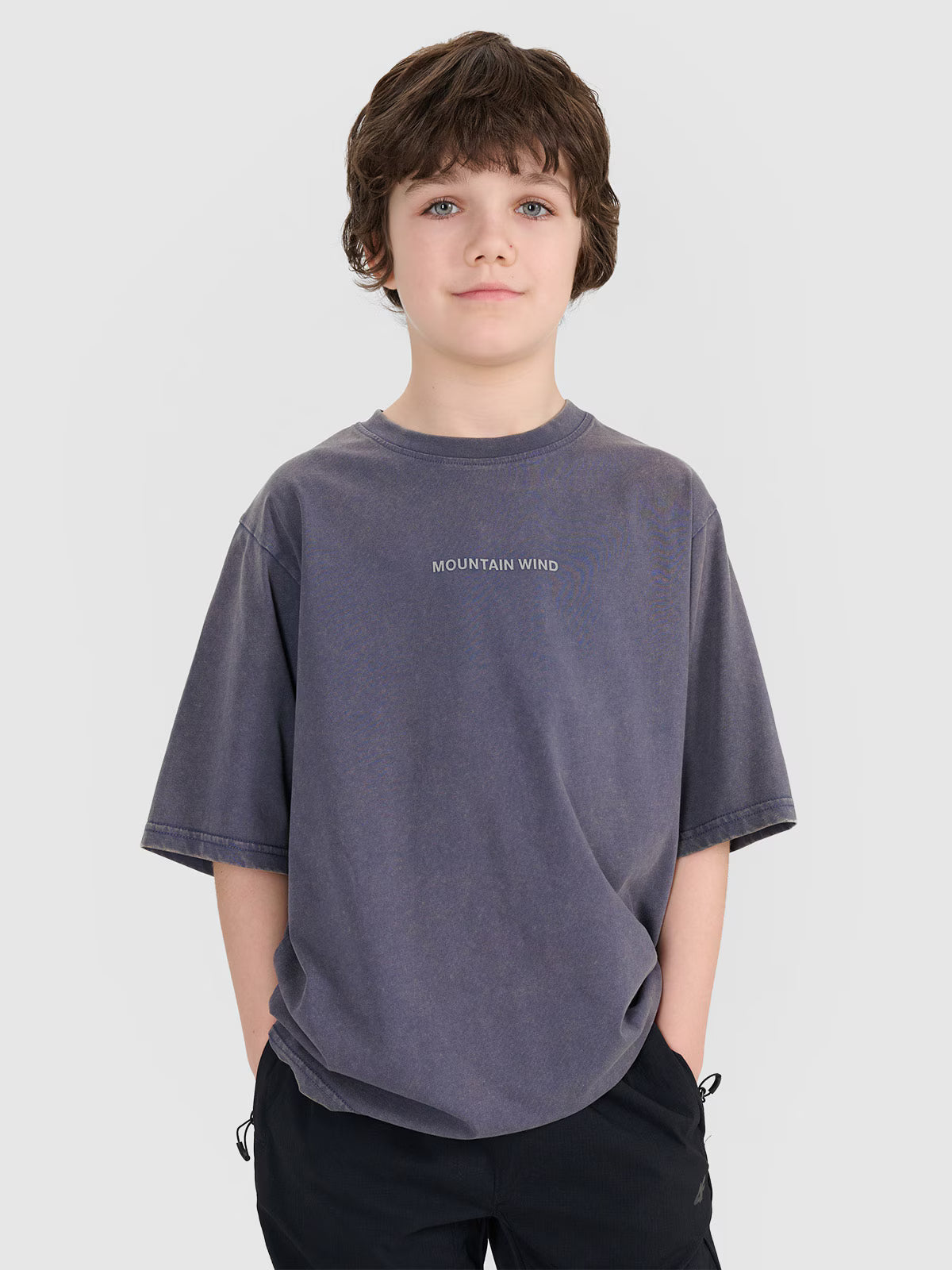 T-shirt oversize z nadrukiem chłopięcy