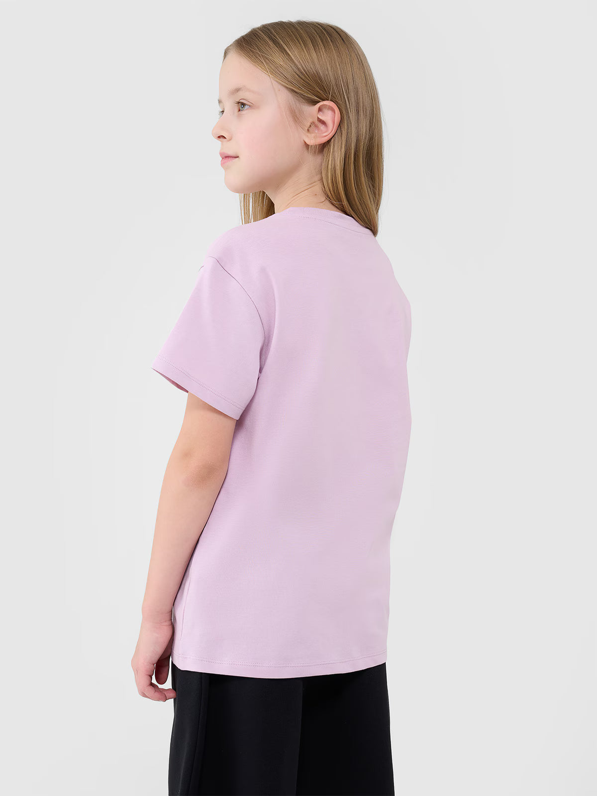 T-shirt oversize gładki dziewczęcy