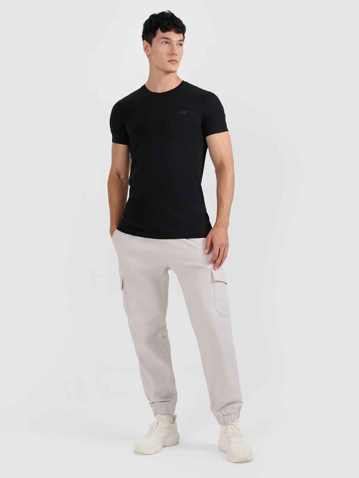 T-shirt slim gładki męski