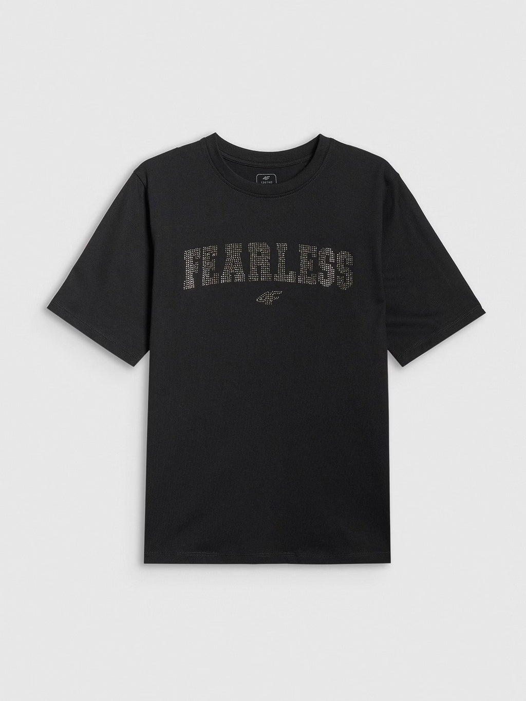 T-shirt loose z nadrukiem dziewczęcy