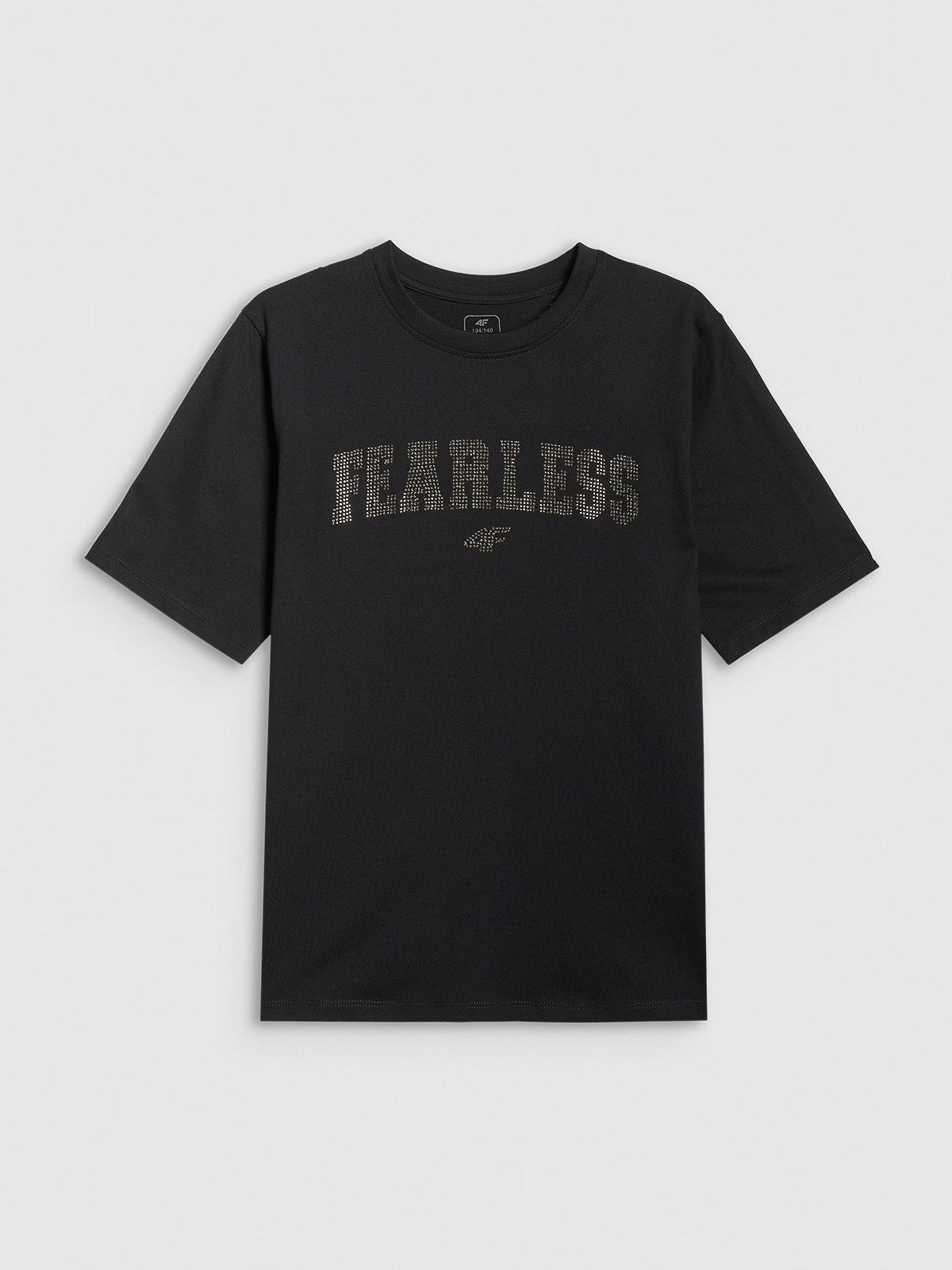 T-shirt loose z nadrukiem dziewczęcy