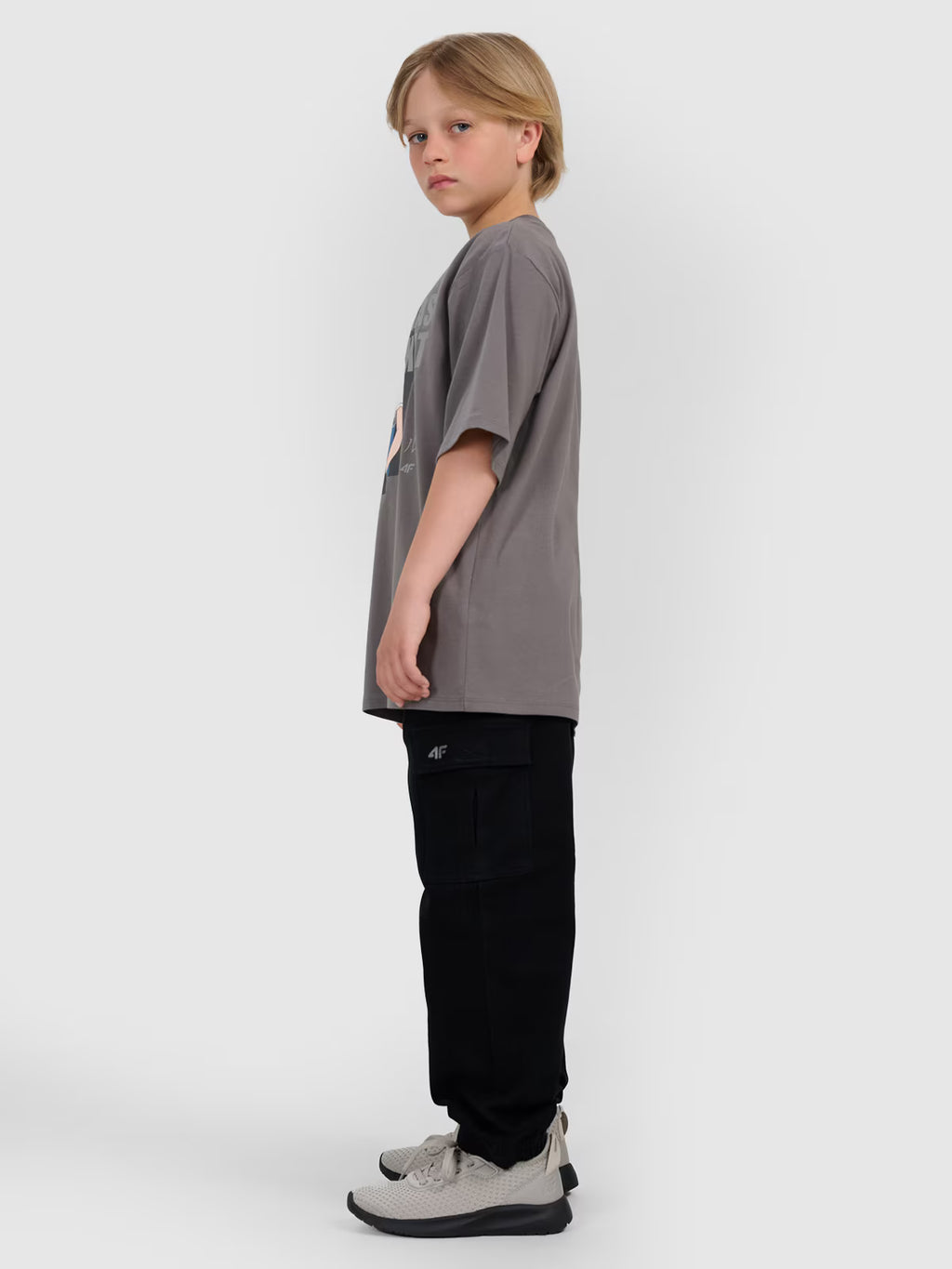 T-shirt oversize z nadrukiem chłopięcy