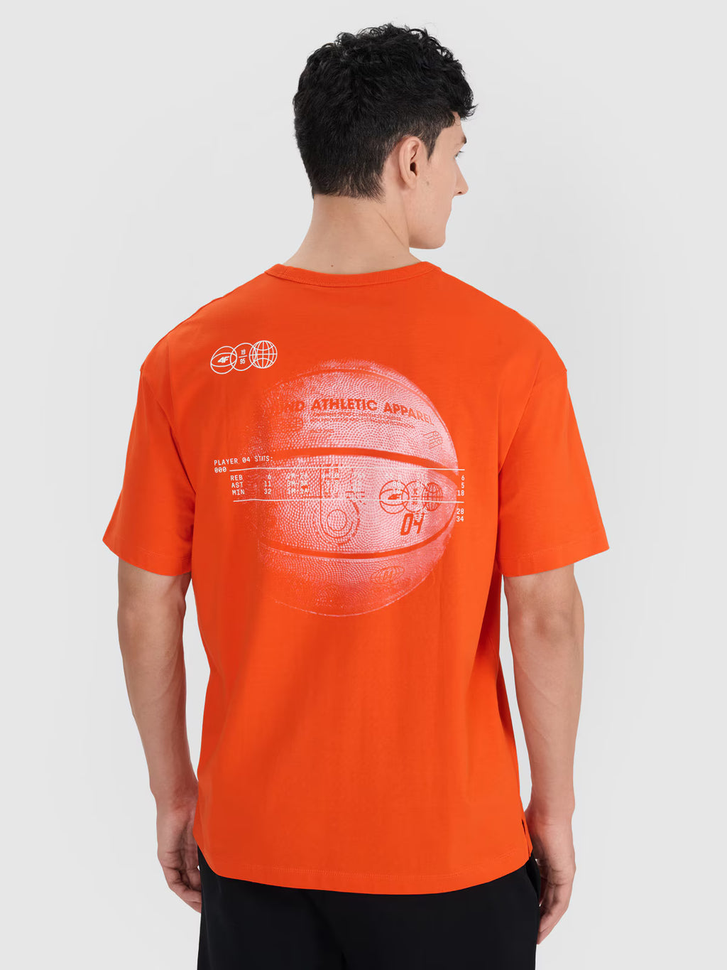 T-shirt oversize z nadrukiem męski