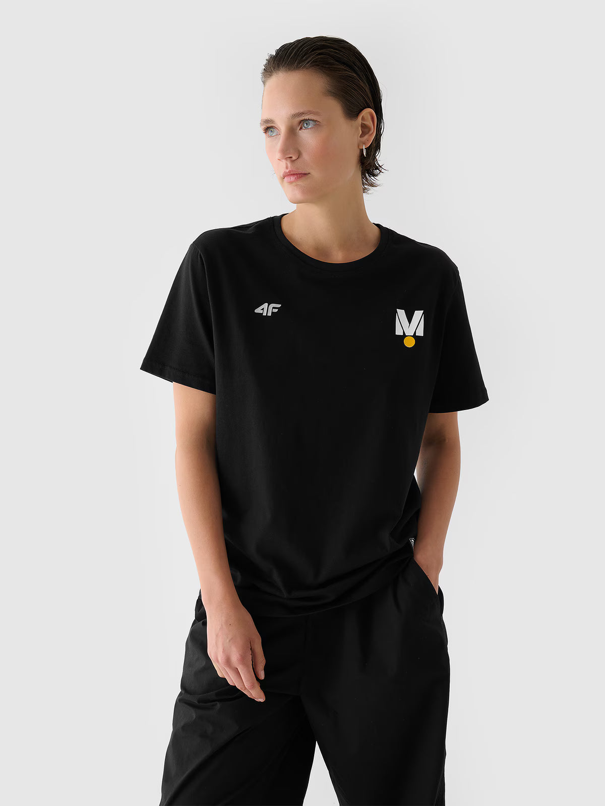 T-shirt regular z nadrukiem uniseks 4F x Drift Masters