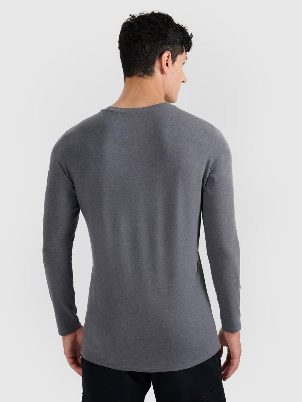 Longsleeve slim gładki męski