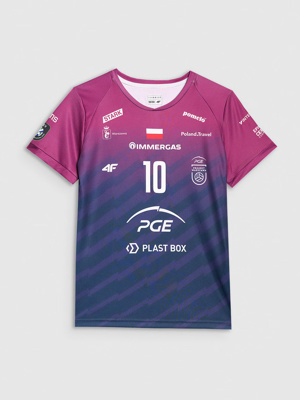 Koszulka meczowa replika domowa Liga Mistrzów CEV z sezonu 2024/2025 dziecięca 4F x Projekt Warszawa