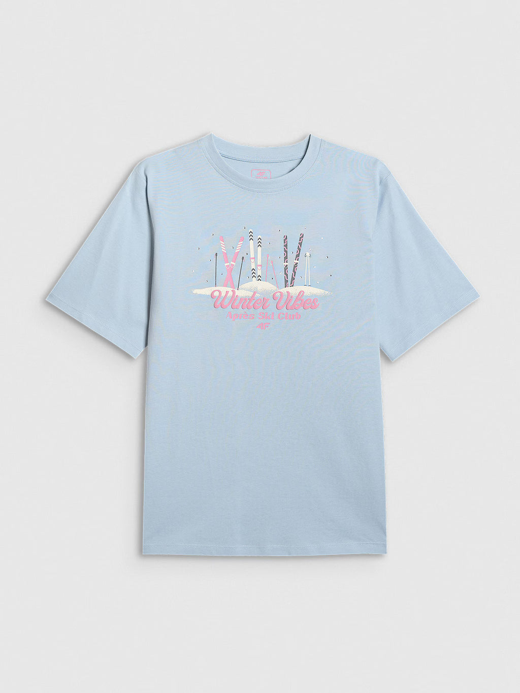 T-shirt loose z nadrukiem dziewczęcy