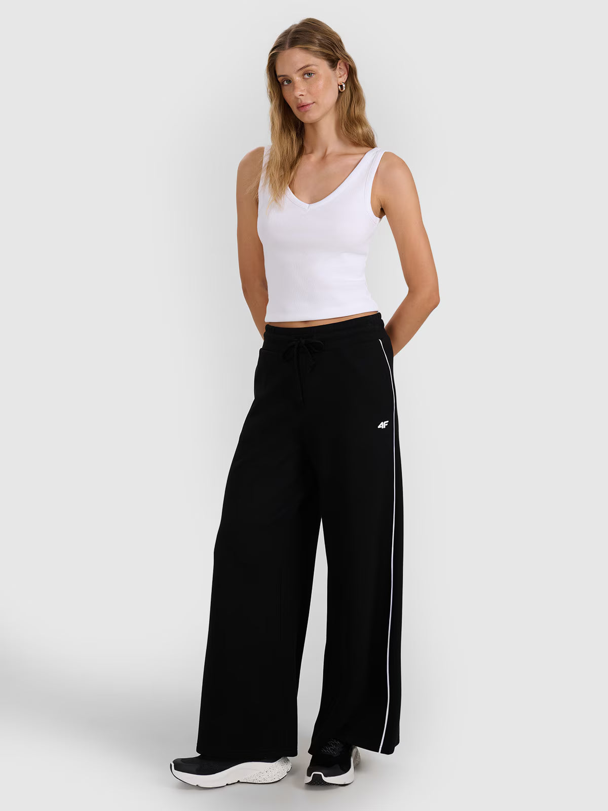 Top slim z prążkowanej dzianiny damski