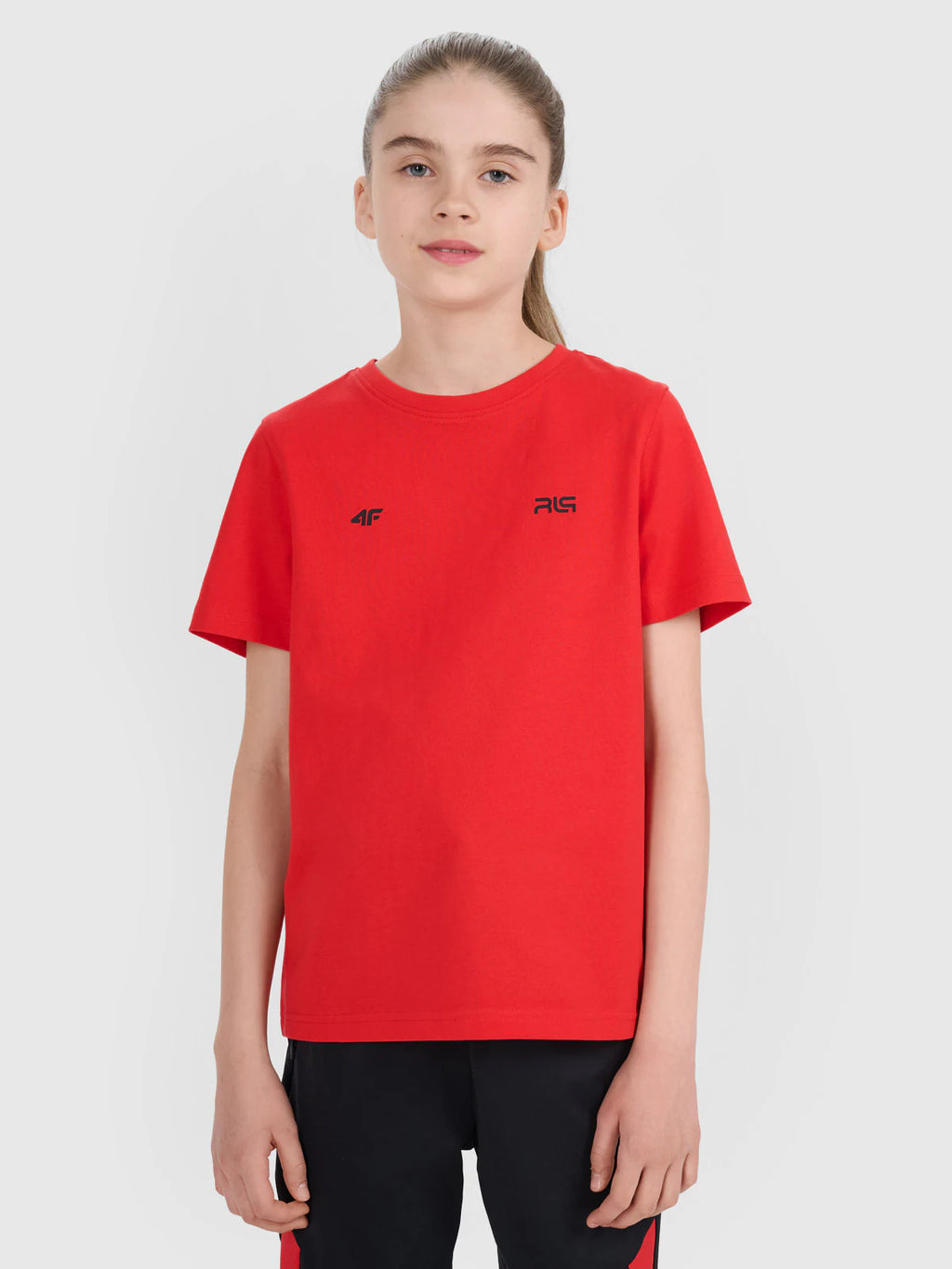 T-shirt regular z nadrukiem dziecięcy 4F JUNIOR x Robert Lewandowski