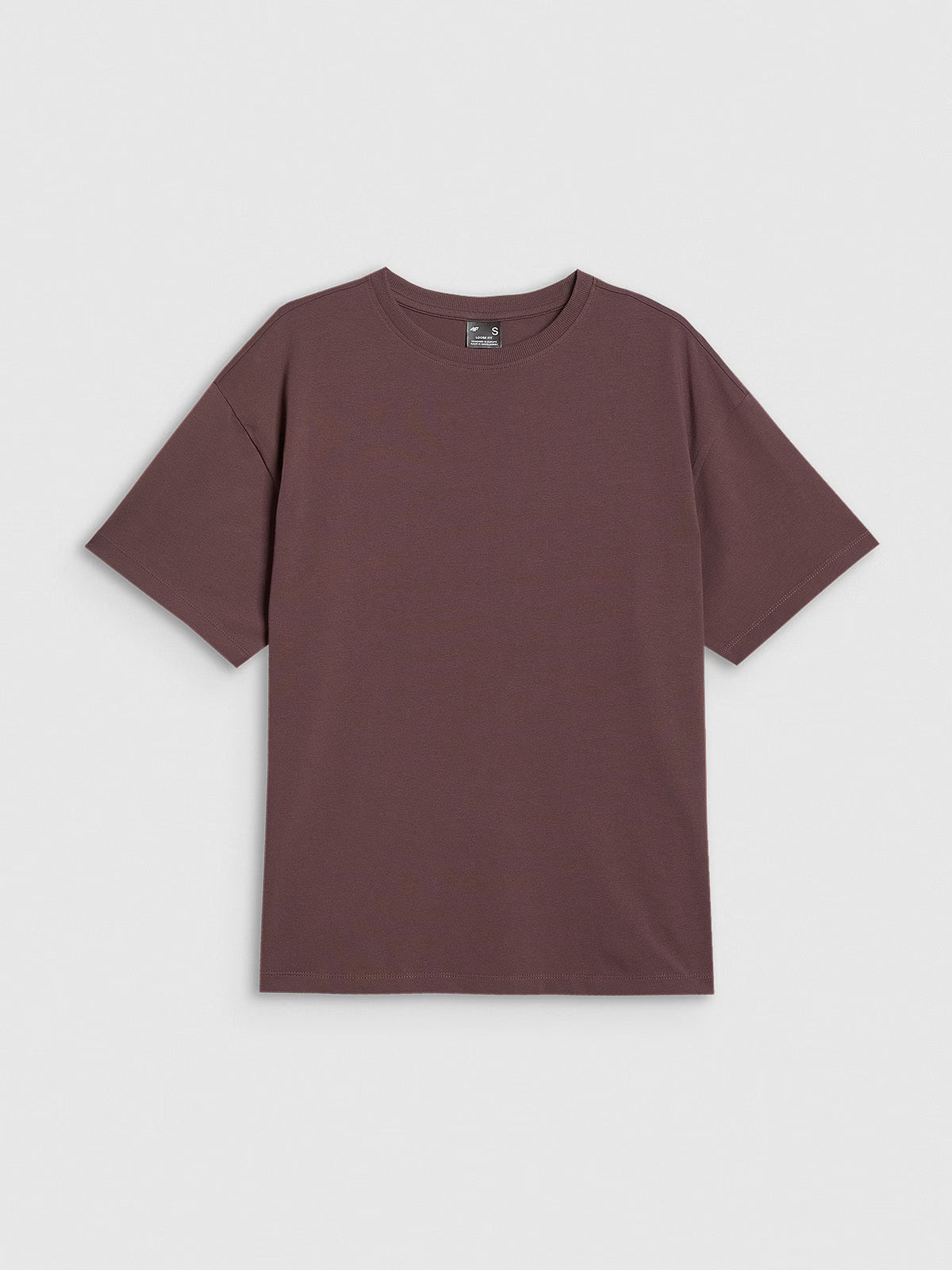 T-shirt loose gładki damski
