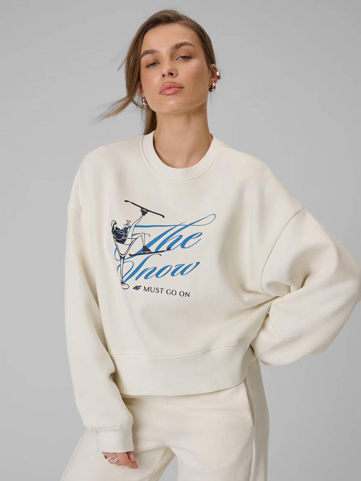 Bluza dresowa loose bez kaptura damska