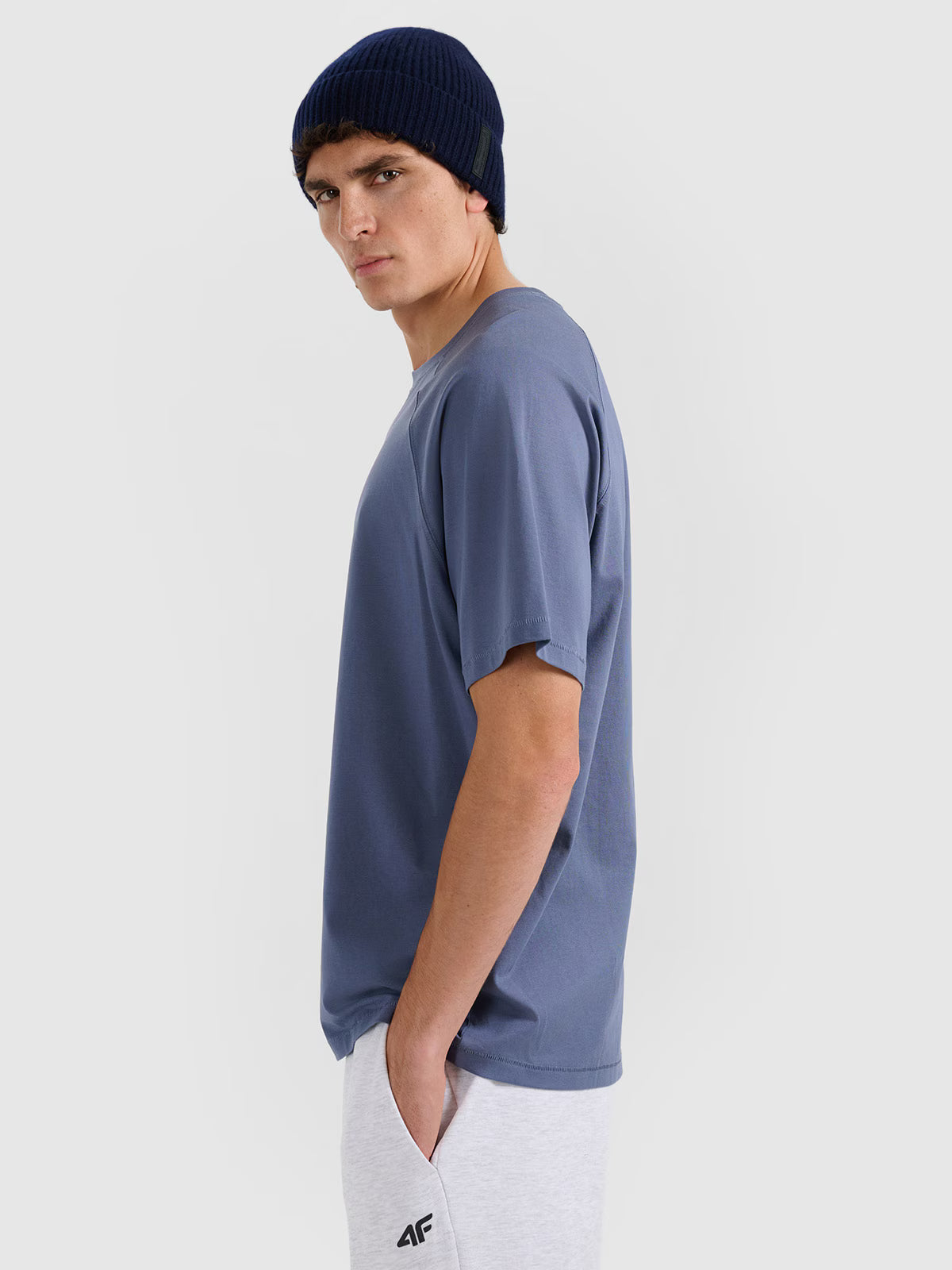 T-shirt oversize gładki męski