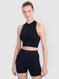 Crop-top treningowy slim bezszwowy damski