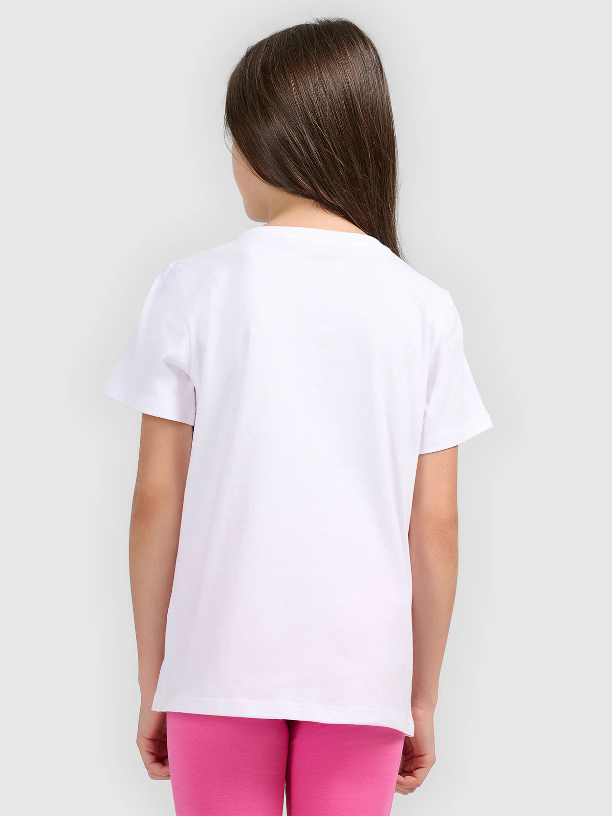 T-shirt gładki dziewczęcy
