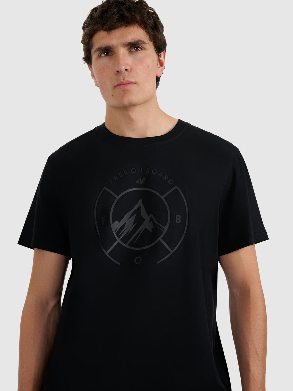 T-shirt regular z nadrukiem męski