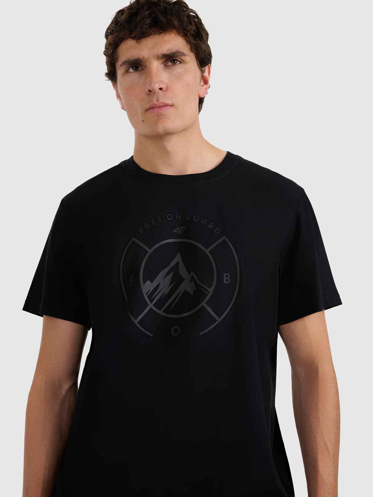 T-shirt regular z nadrukiem męski