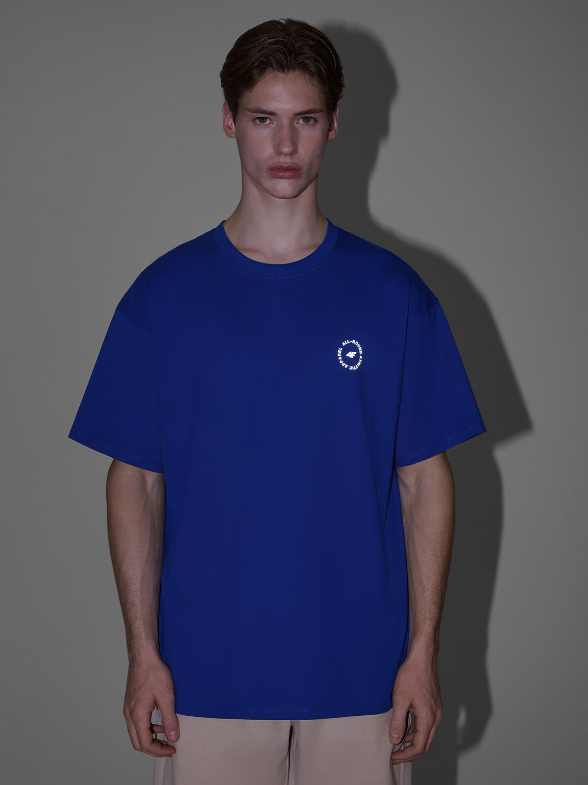 T-shirt oversize z nadrukiem męski