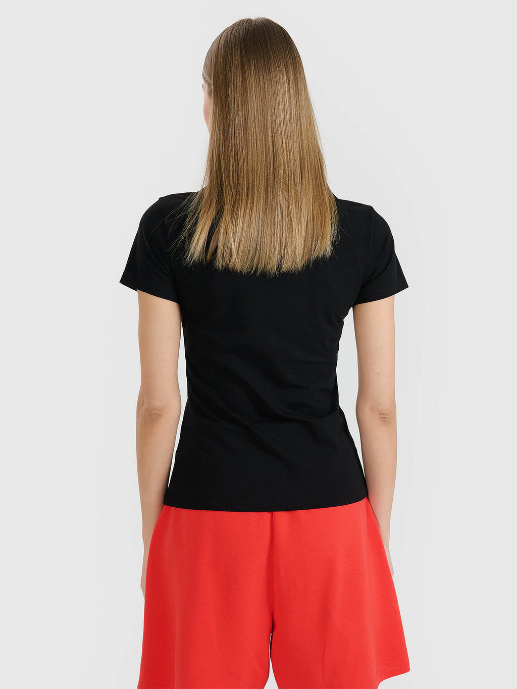 T-shirt slim gładki damski