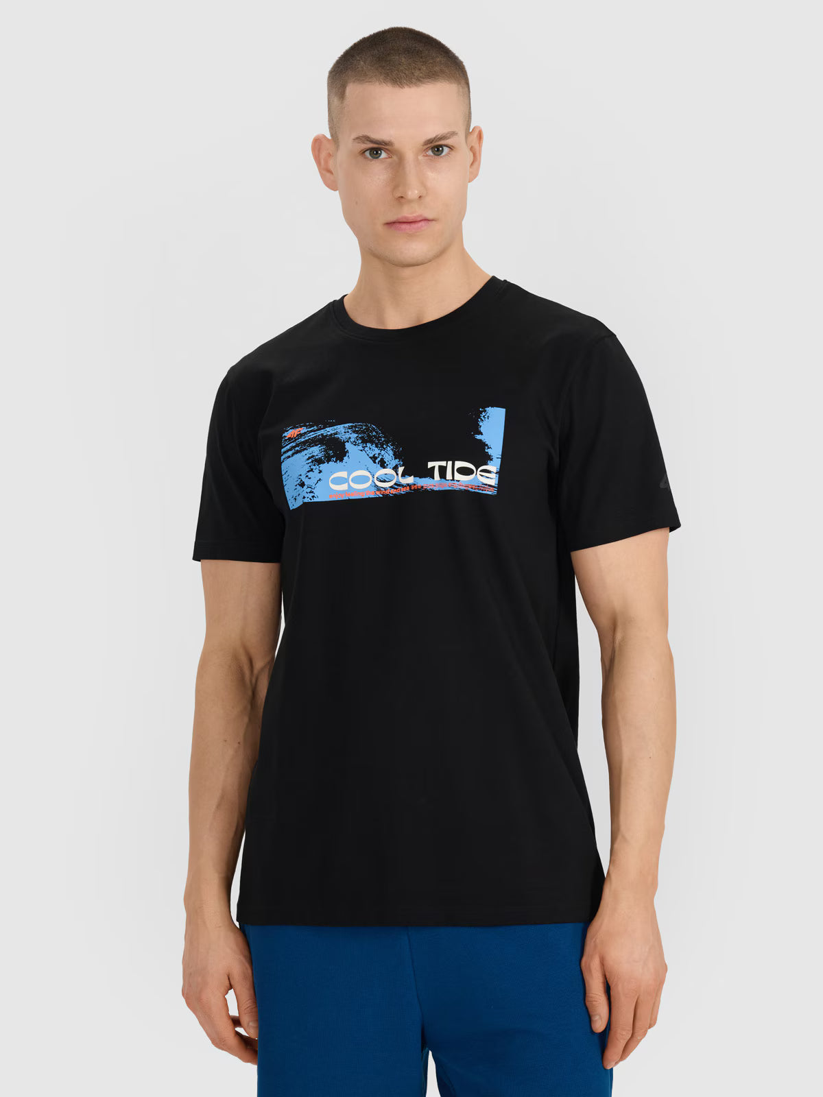 T-shirt regular z nadrukiem męski