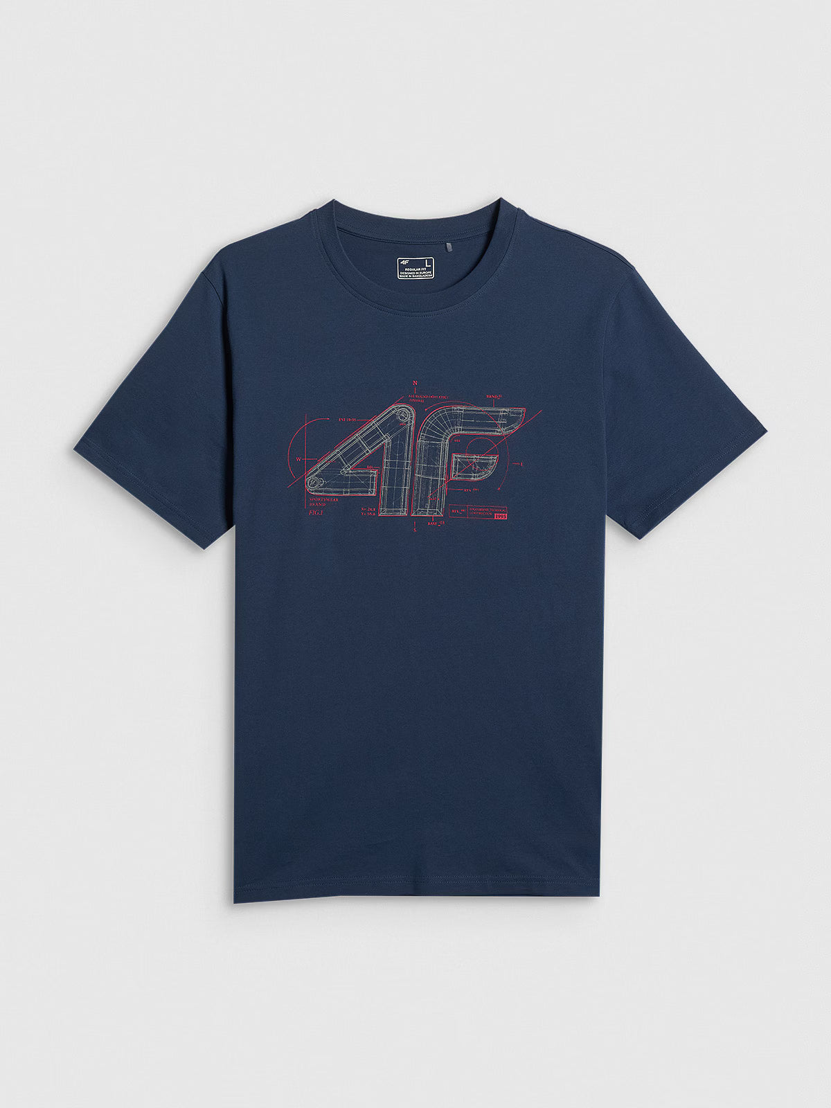 T-shirt regular z nadrukiem męski