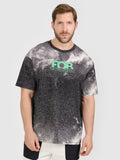 T-shirt loose z nadrukiem męski